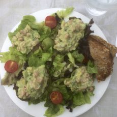 Avocado salade met garnalen