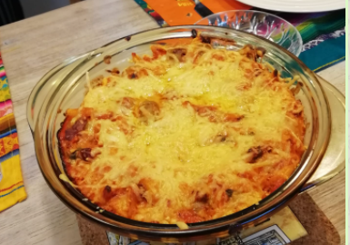 Ovenschotel van Christiane met snijbiet en pasta